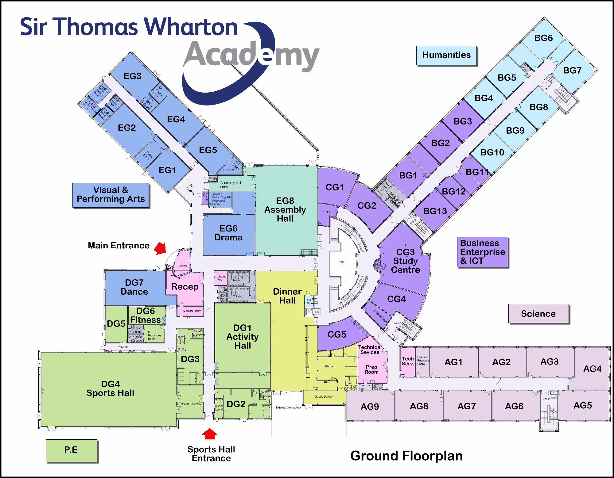 Sir Thomas Wharton Academy STWA Site Map